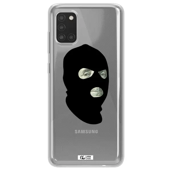 a person wearing a mask Samsung A31 Clear TPU Case