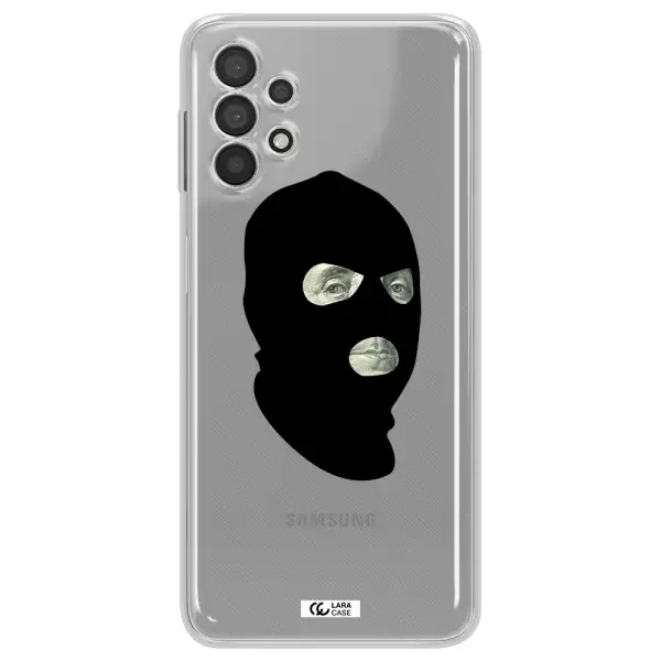 a person wearing a mask Samsung A32 Clear TPU Case