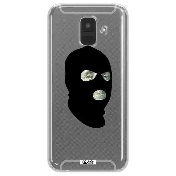 a person wearing a mask Samsung A6 Clear TPU Case