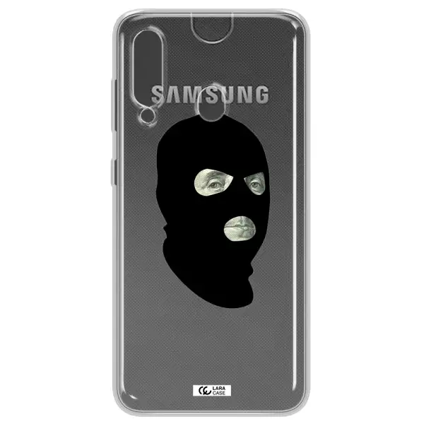 a person wearing a mask Samsung A60 Clear TPU Case