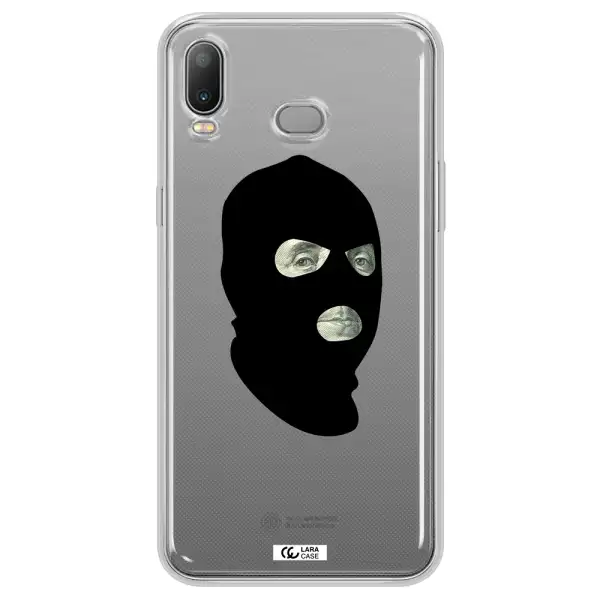 a person wearing a mask Samsung A6S Clear TPU Case