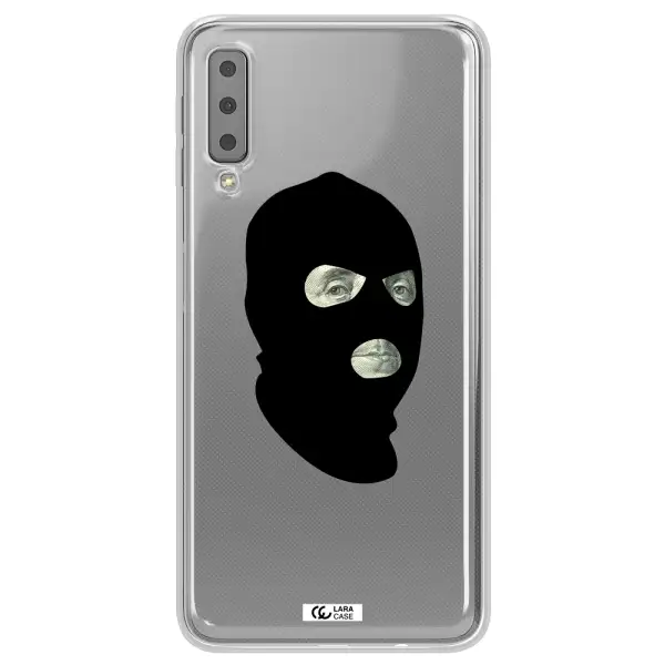 a person wearing a mask Samsung A7 2018 Clear TPU Case