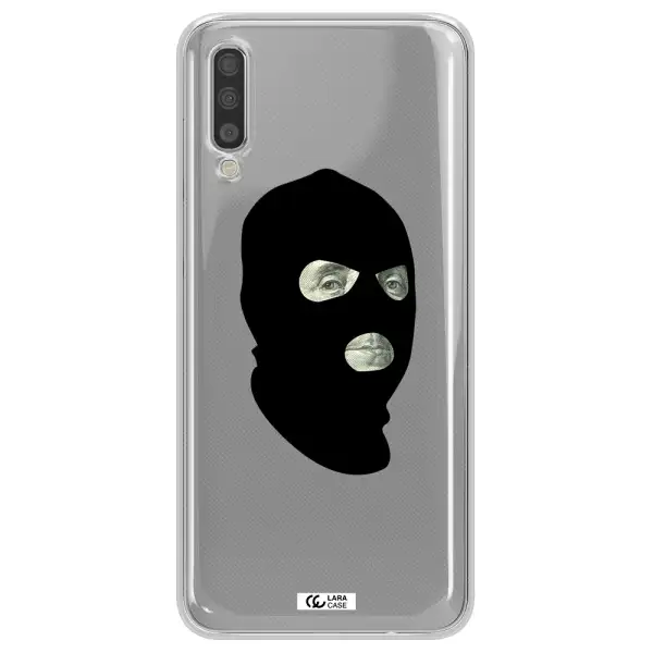 A Person Wearing A Mask Samsung A70S Clear Tpu Case