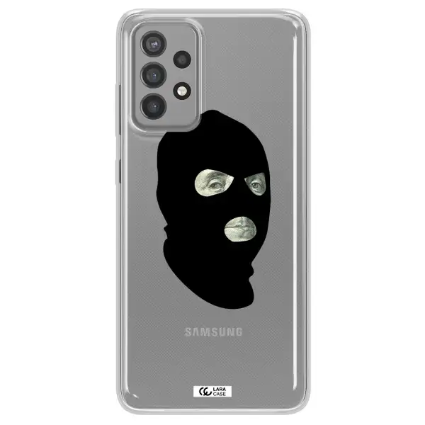 a person wearing a mask Samsung A72 Clear TPU Case