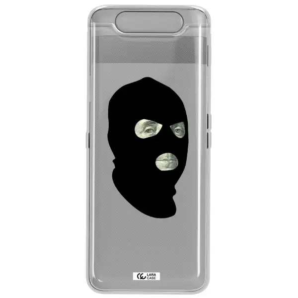 a person wearing a mask Samsung A80 Clear TPU Case