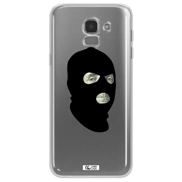 a person wearing a mask Samsung J6 Clear TPU Case