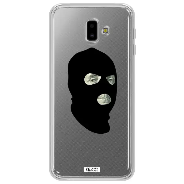 a person wearing a mask Samsung J6 Plus Clear TPU Case