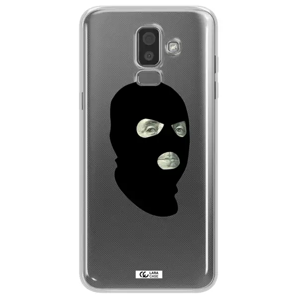 a person wearing a mask Samsung J8 Clear TPU Case