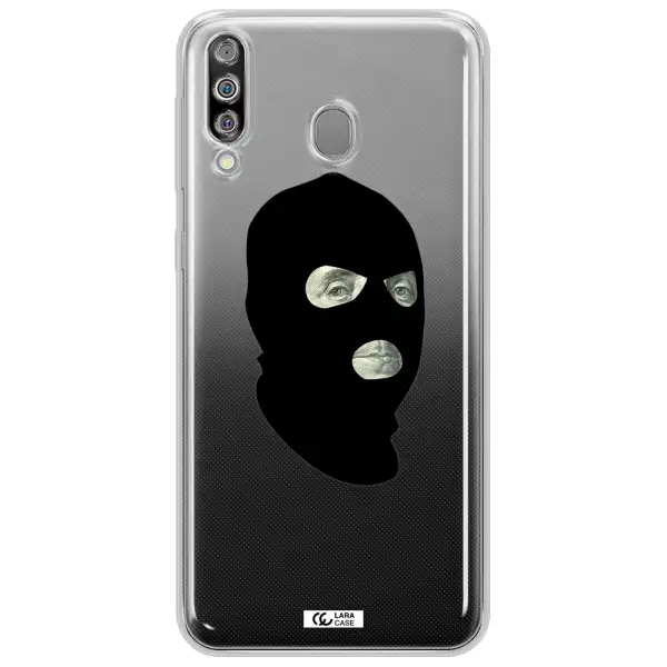 a person wearing a mask Samsung M30 Clear TPU Case