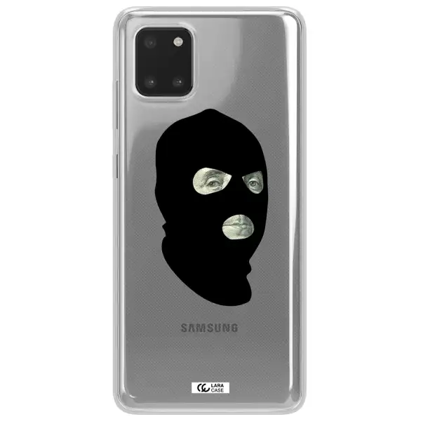 a person wearing a mask Samsung Note 10 Lite Clear TPU Case