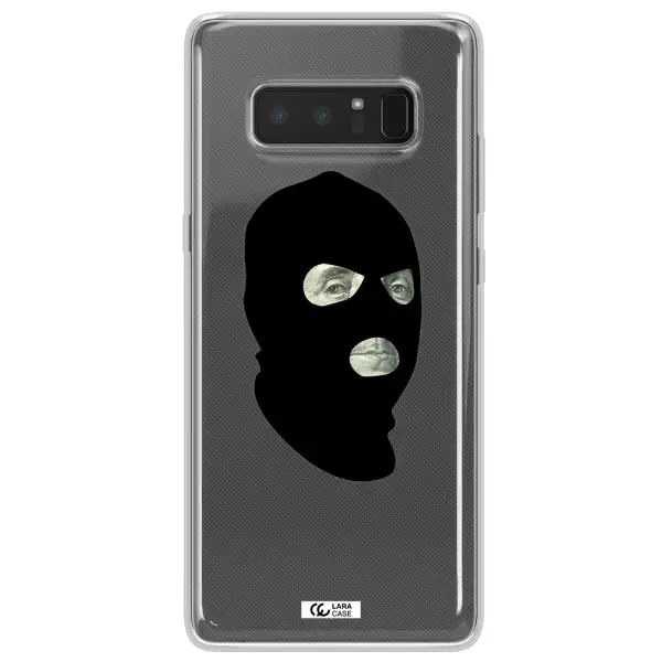 a person wearing a mask Samsung Note 8 Clear TPU Case
