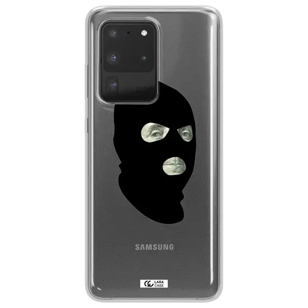 a person wearing a mask Samsung S20 Ultra Clear TPU Case