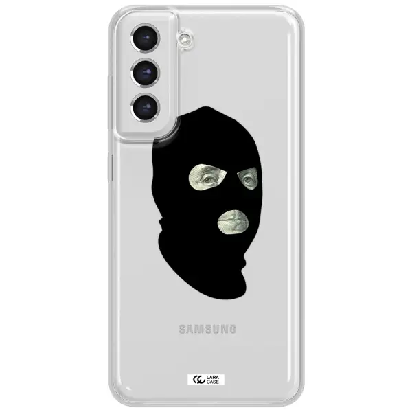 A Person Wearing A Mask Samsung S21 Fe Clear Tpu Case