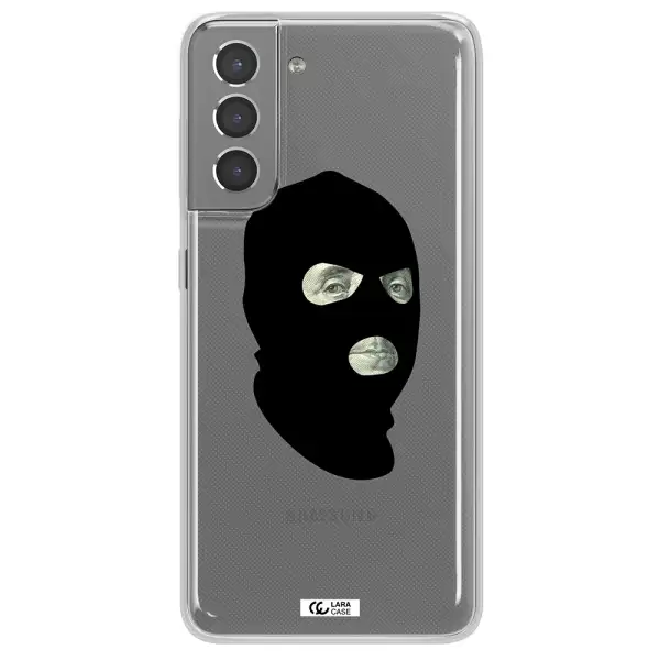 a person wearing a mask Samsung S21 Plus Clear TPU Case