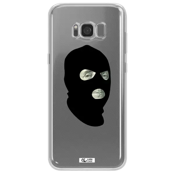 a person wearing a mask Samsung S8 Clear TPU Case