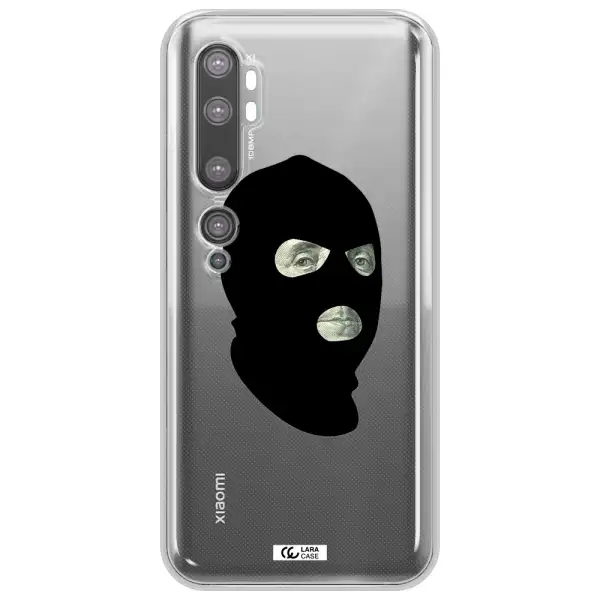 a person wearing a mask Xiaomi Mi Note 10 Clear TPU Case