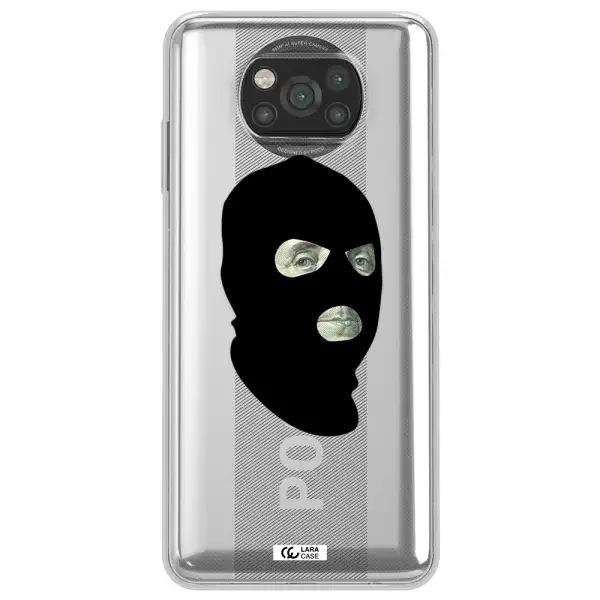 a person wearing a mask Xiaomi Poco X3 Clear TPU Case