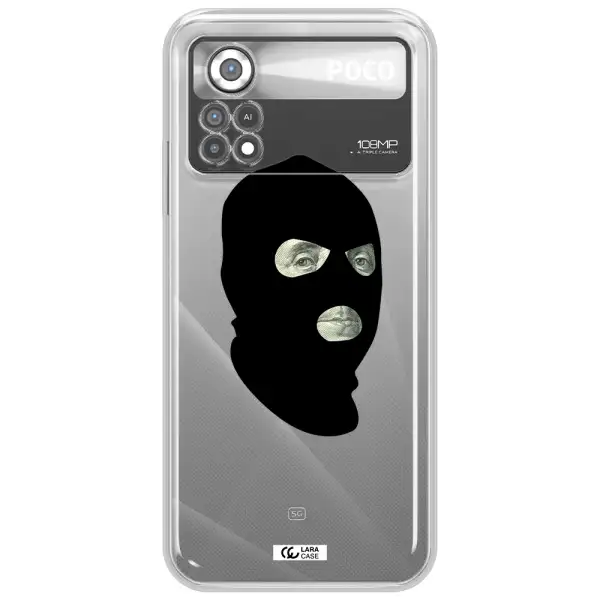 a person wearing a mask Xiaomi Poco X4 Pro Clear TPU Case