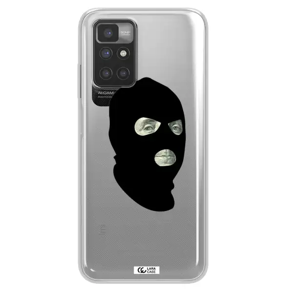 a person wearing a mask Xiaomi Redmi 10 Clear TPU Case