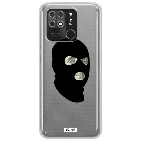 a person wearing a mask Xiaomi Redmi 10C Clear TPU Case