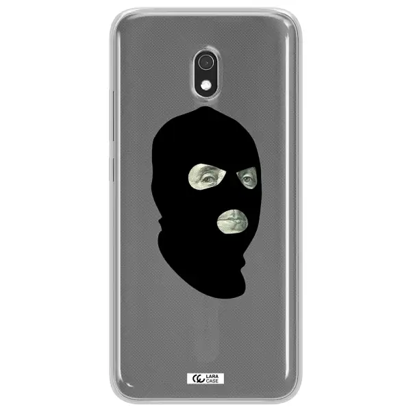 a person wearing a mask Xiaomi Redmi 8A Clear TPU Case