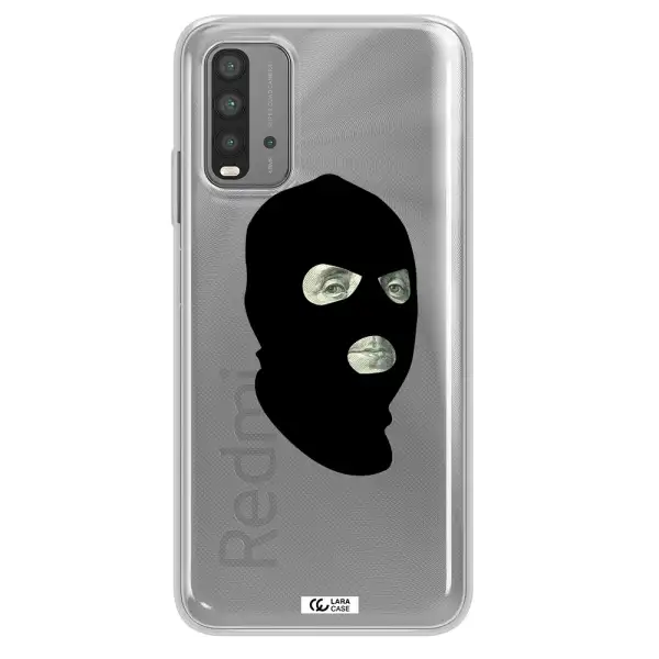 a person wearing a mask Xiaomi Redmi 9T Clear TPU Case