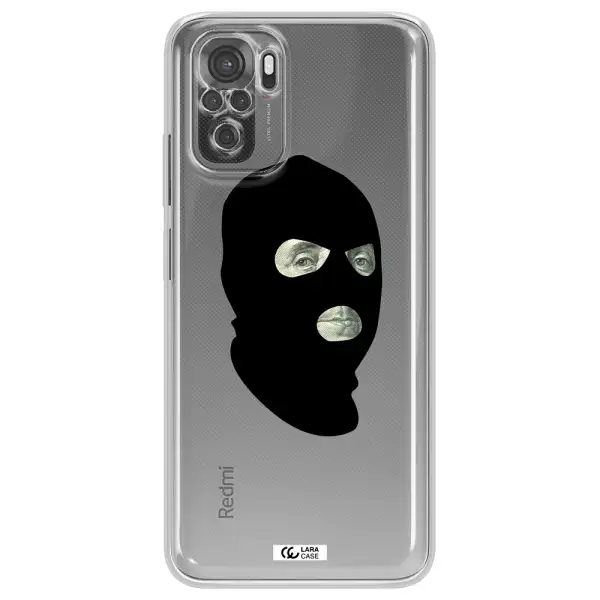 A Person Wearing A Mask Xiaomi Redmi Note 10S Clear Tpu Case