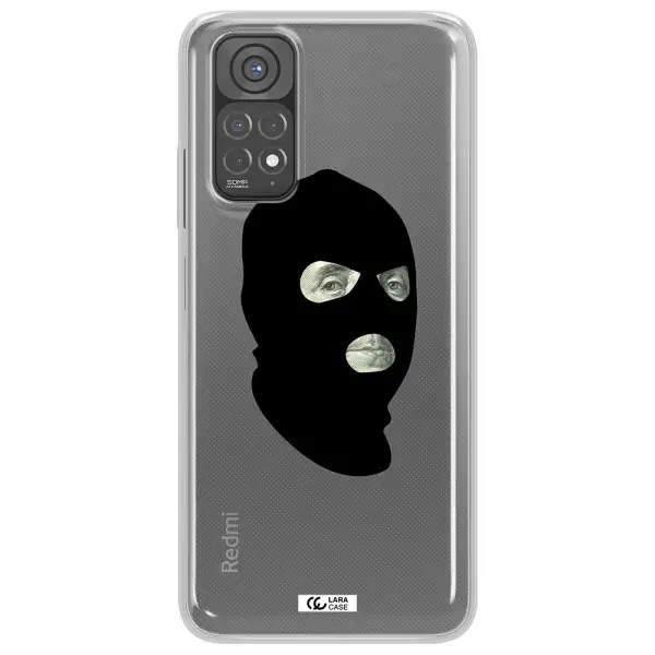 a person wearing a mask Xiaomi Redmi Note 11 Clear TPU Case