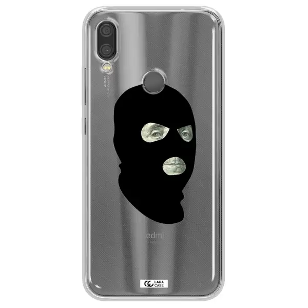 a person wearing a mask Xiaomi Redmi Note 7 Clear TPU Case