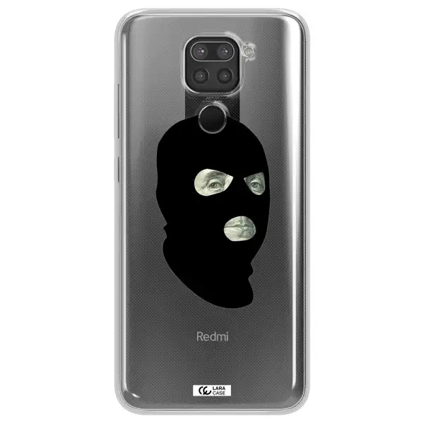 a person wearing a mask Xiaomi Redmi Note 9 Clear TPU Case