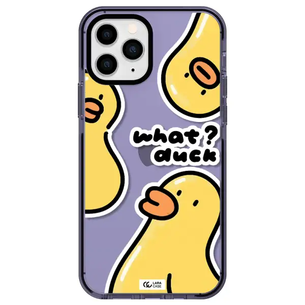 a group of yellow ducks Apple iPhone 11 pro impact Lilac Case