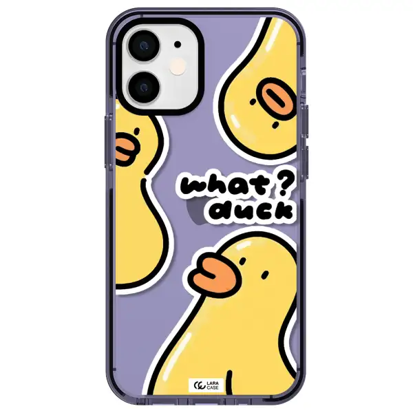 a group of yellow ducks Apple iPhone 12 mini impact Lilac Case