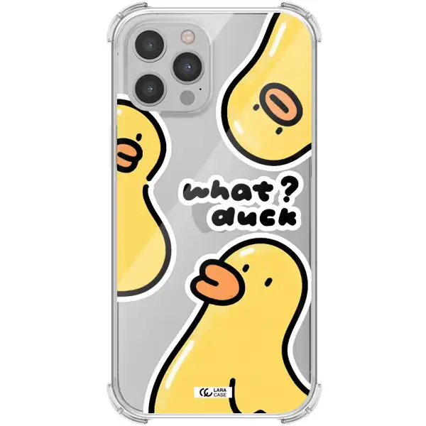 a group of yellow ducks Apple iPhone 12 pro max Clear PC Case