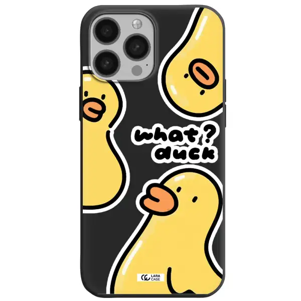 a group of yellow ducks Apple iPhone 13 Pro Max Silicone black Case