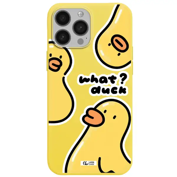 a group of yellow ducks Apple iPhone 13 Pro Max Silicone canary yellow Case