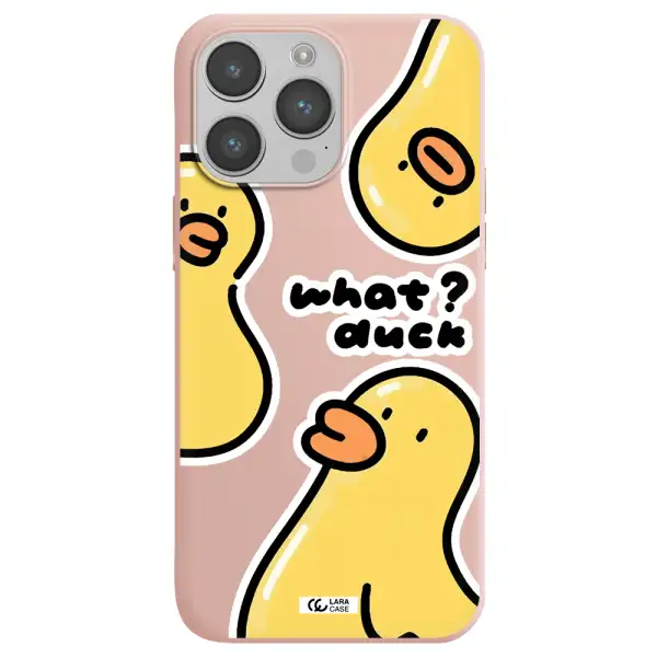 a group of yellow ducks Apple iPhone 14 pro max Silicone pastel pink Case