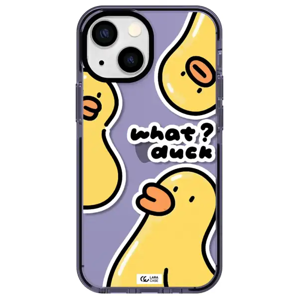 a group of yellow ducks Apple iPhone 15 impact Lilac Case