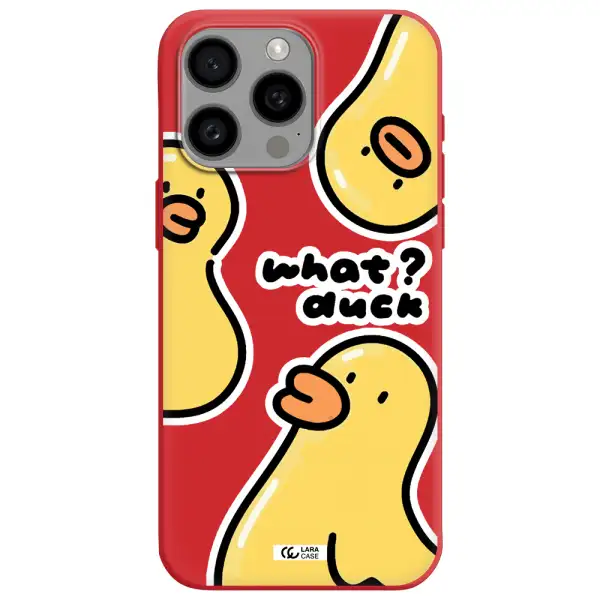 A Group Of Yellow Ducks Apple Iphone 15 Pro Max Silicone Imperial Red Case