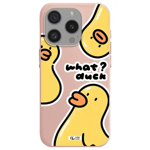 A Group Of Yellow Ducks Apple Iphone 15 Pro Silicone Pastel Pink Case