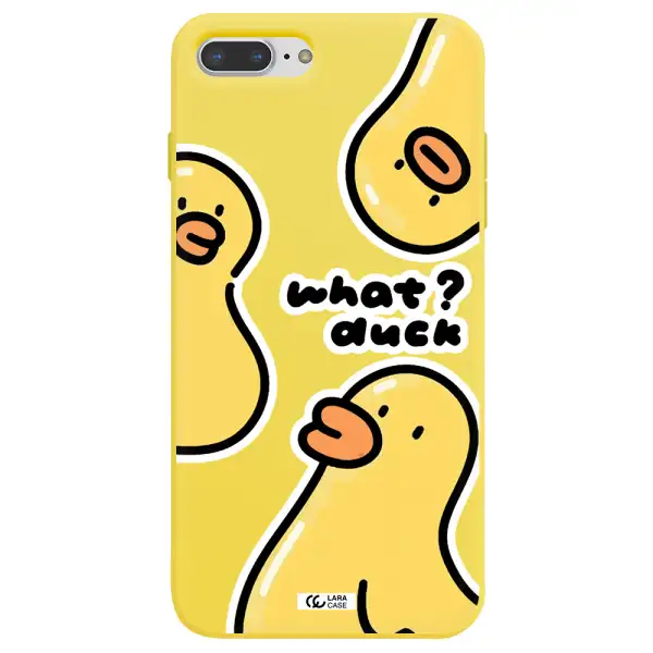 a group of yellow ducks Apple iPhone 7 plus Silicone canary yellow Case