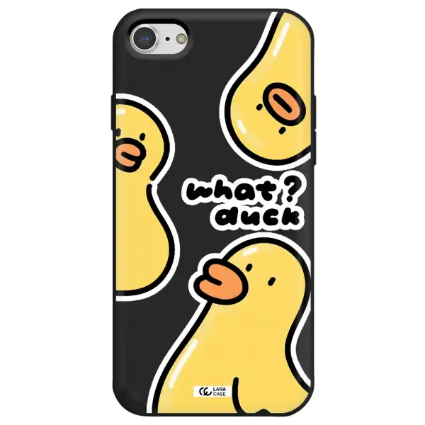 a group of yellow ducks Apple iPhone 7 Silicone black Case