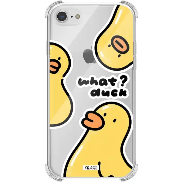 a group of yellow ducks Apple iPhone 8 Clear PC Case