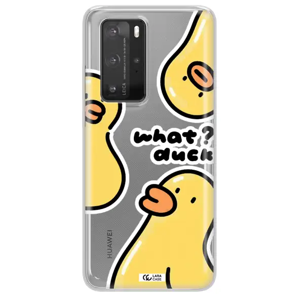 a group of yellow ducks Huawei P40 Pro Clear TPU Case
