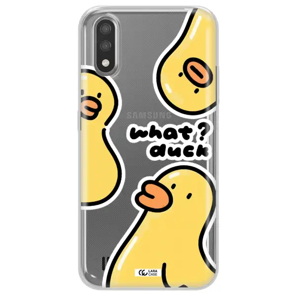 a group of yellow ducks Samsung A01 Clear TPU Case
