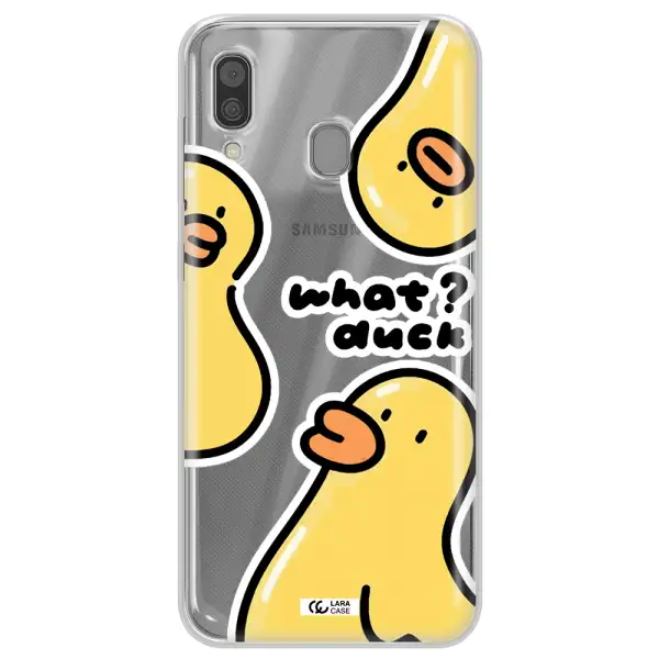 a group of yellow ducks Samsung A30 Clear TPU Case