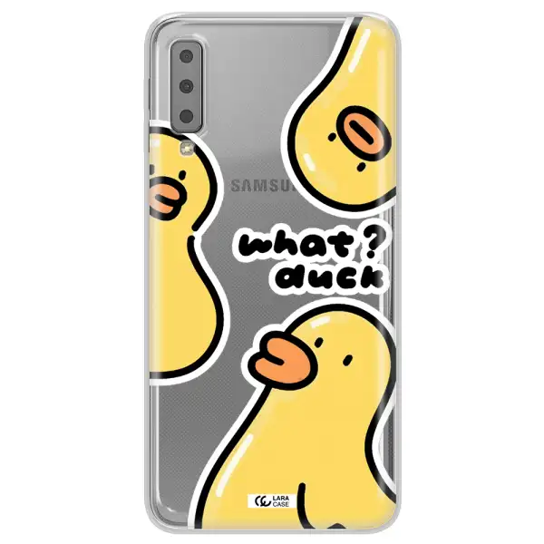 a group of yellow ducks Samsung A7 2018 Clear TPU Case