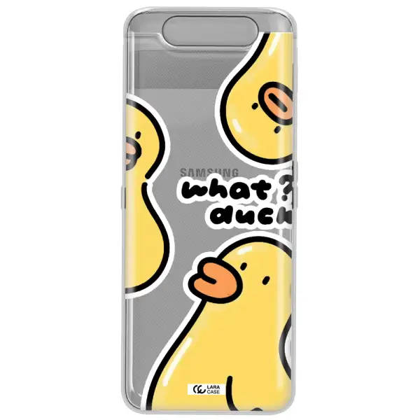 a group of yellow ducks Samsung A80 Clear TPU Case