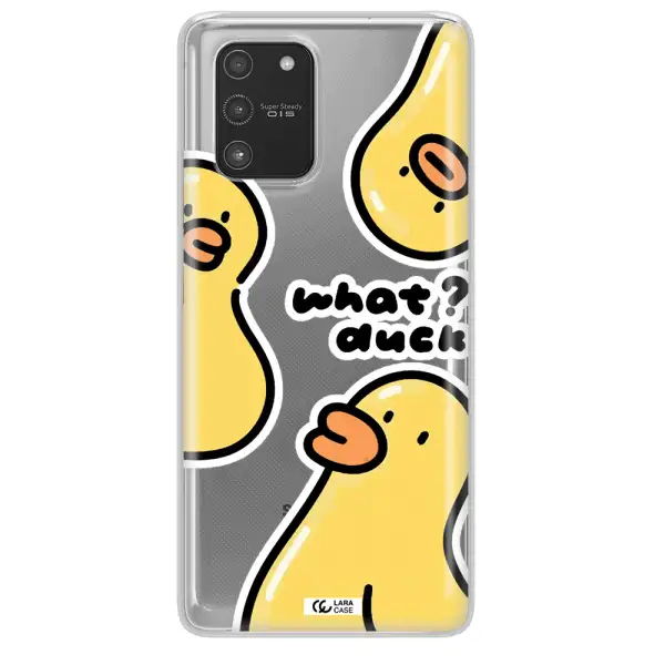 a group of yellow ducks Samsung A91 Clear TPU Case