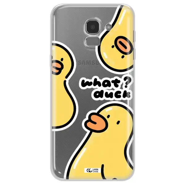 a group of yellow ducks Samsung J6 Clear TPU Case