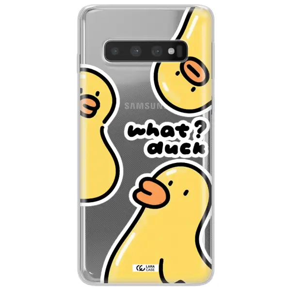 a group of yellow ducks Samsung S10 Plus Clear TPU Case